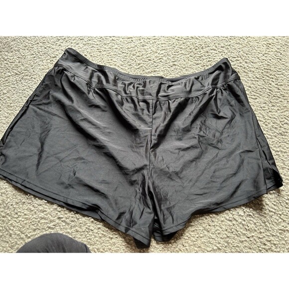 NWT Merona Swim Shorts Trunks Women’s Size 24w/26w Solid Black - Picture 1 of 4
